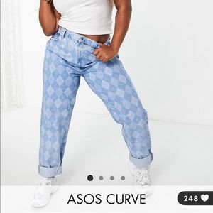 ASOS Slouchy Jeans with Diamond Pattern